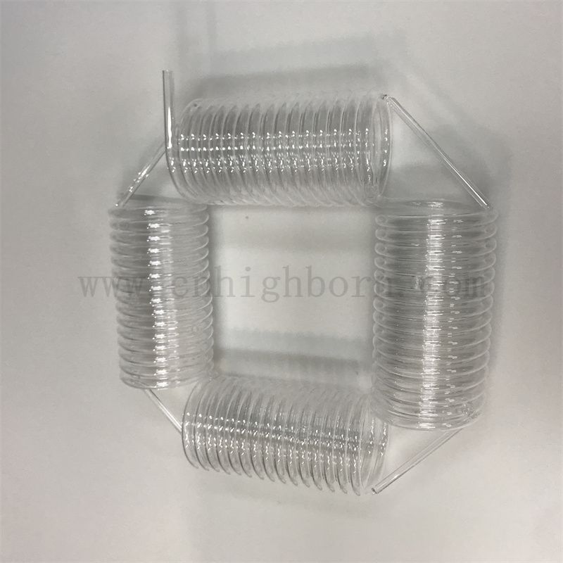 Customized Transparent Fused Silica Flame Polz Quarzglas Spiralrohr