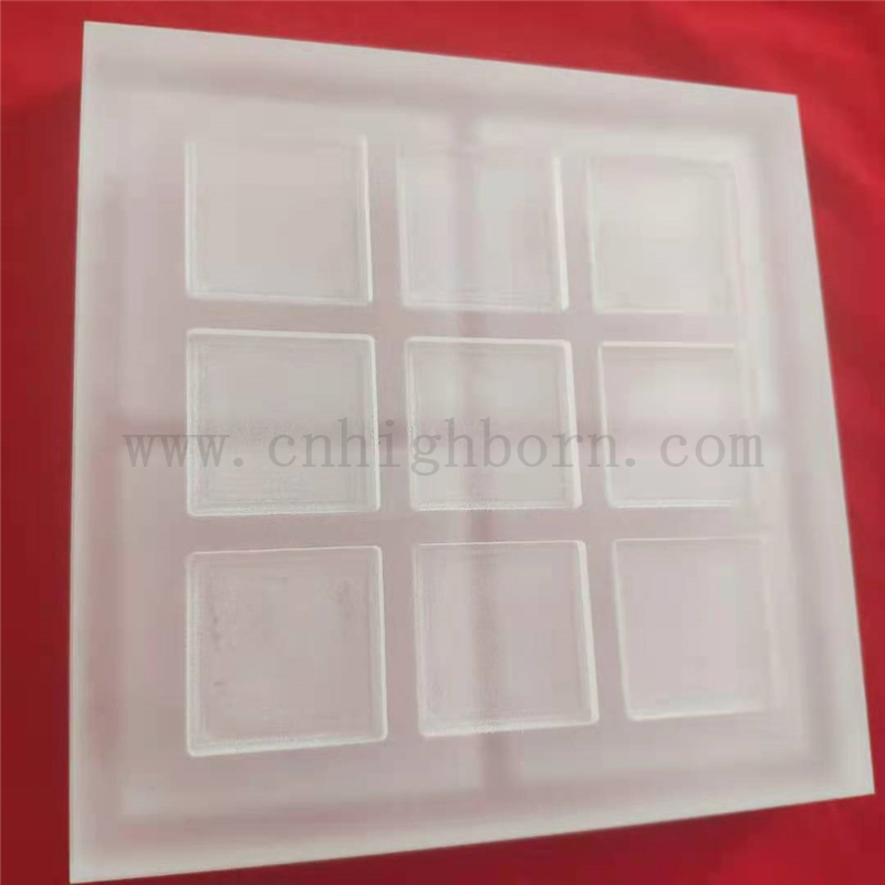 Customized Frosted Sloting Quadry Quartz Crystal Glass Fenster