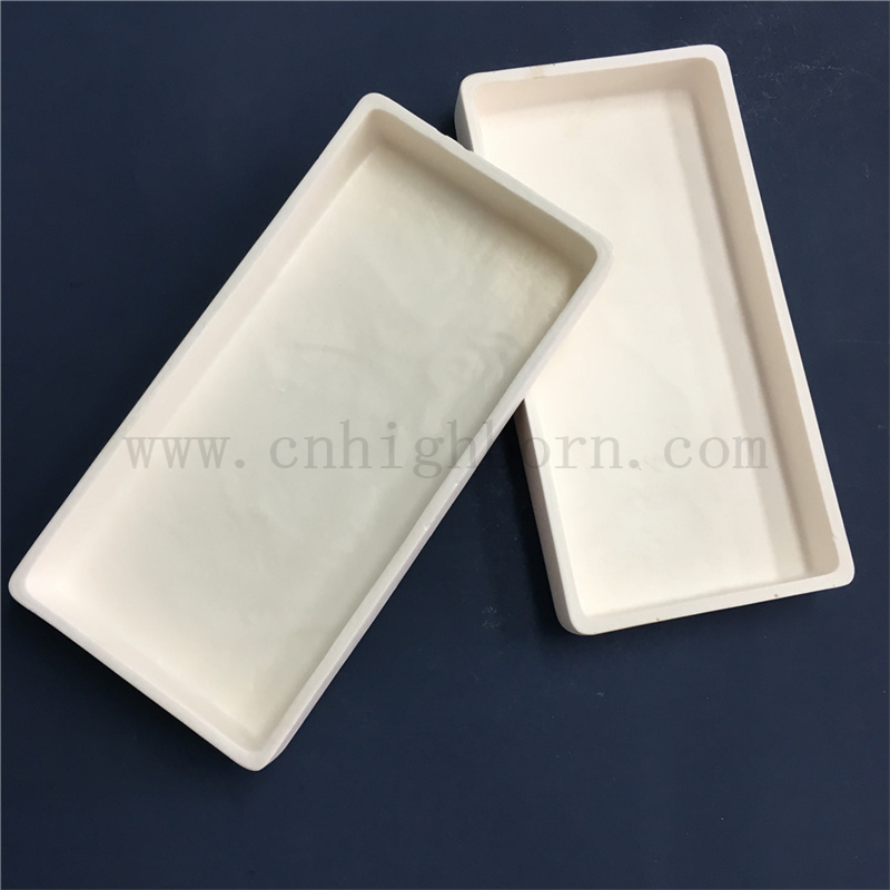 Aluminiumoxid -Molzen -Metall -Sagger Customized 99 AL2O3 Keramik -Rechteckschale