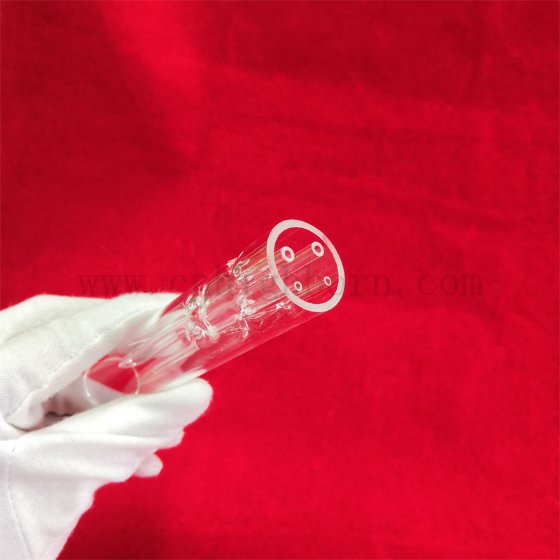 Customisierte hitzebeständige klare Quarzglasröhrchen poliertes transparentes Silica -Glashülsenrohr