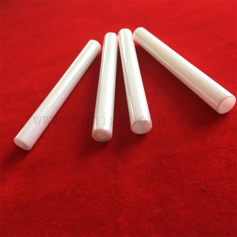 Glatte yttria stabilisierte YSZ ZRO2 Zirkonia Keramikrohr beide Seiten offen