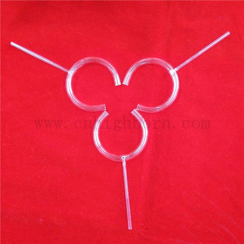 C Form transparent angepasste Quarz -Silica -Glasrohr