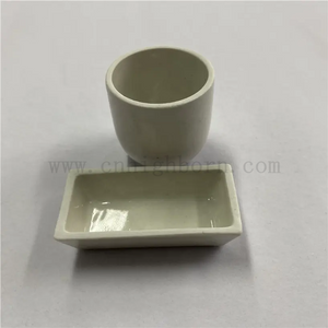 Glasierter Keramiktiegel aus quadratischem Porzellan für die Analyse des Aschegehalts von Kohle