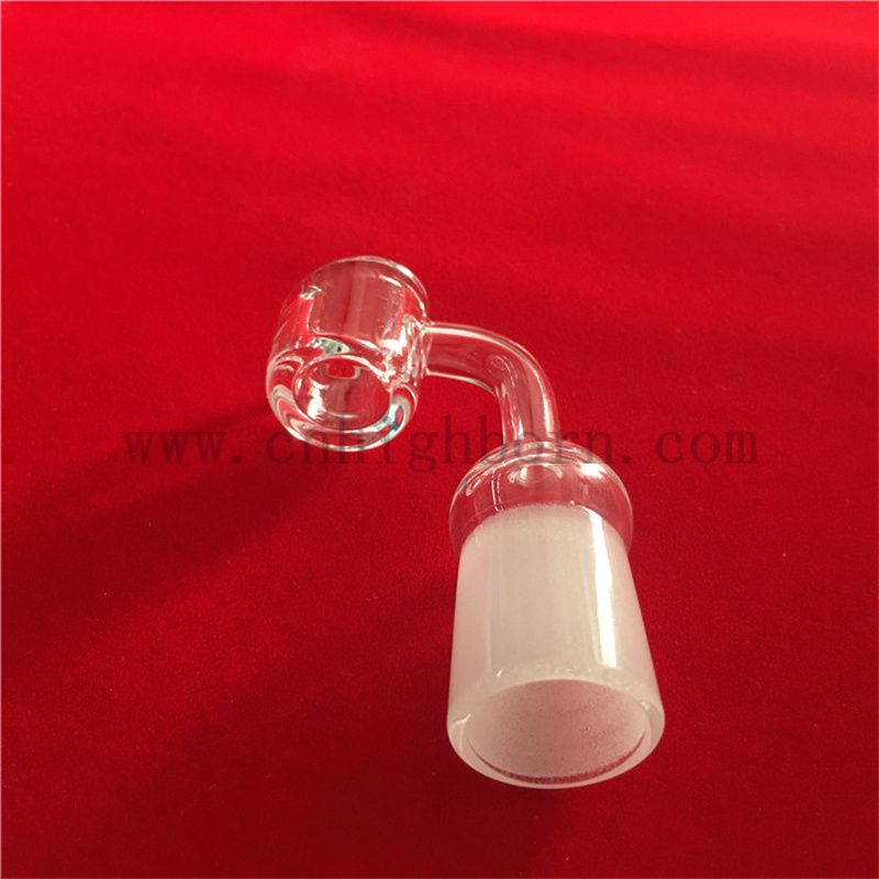 Wärme -Retensung Frosted Edge Fusion Rund Bottom Quartz Banger