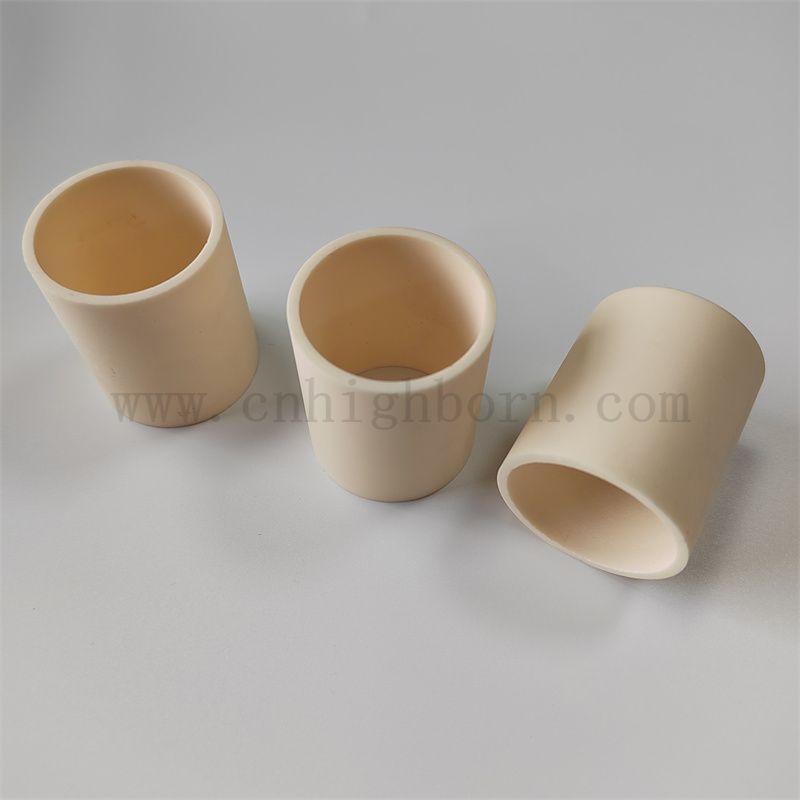  Hochtemperatur 1700-1750 Grad Verarbeitung 99% Aluminiumoxid Keramik Crucible Zylindrisch Korund