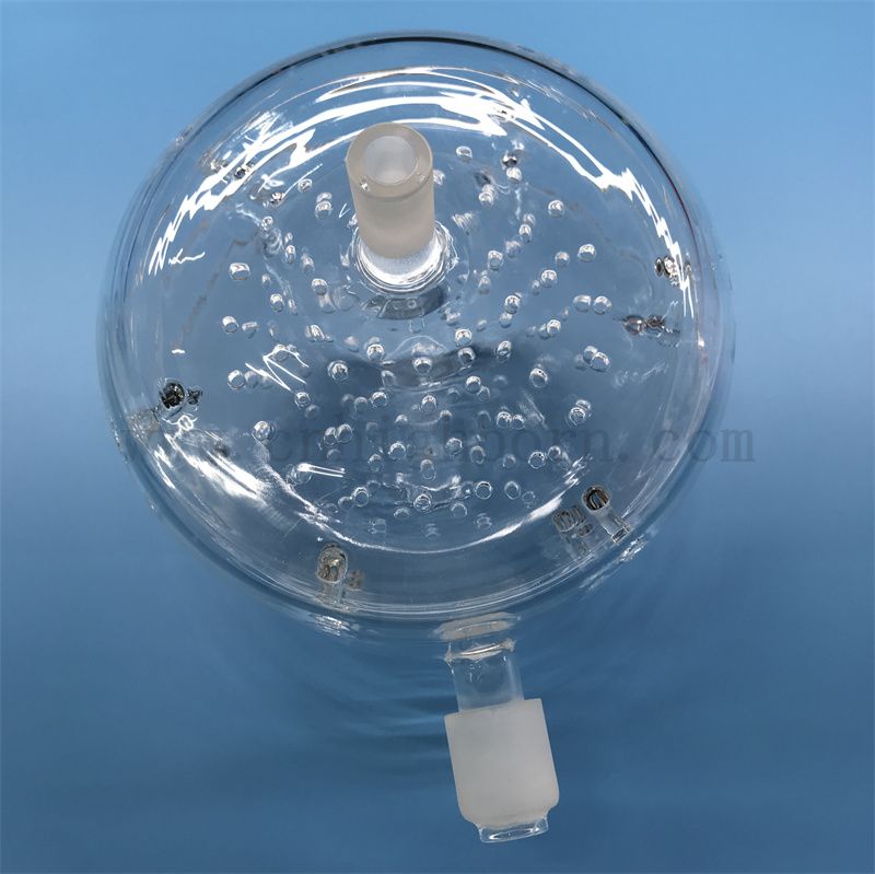 Tief verarbeitete maßgeschneiderte Wärmewiderstand transparenter Quarzglasreaktor