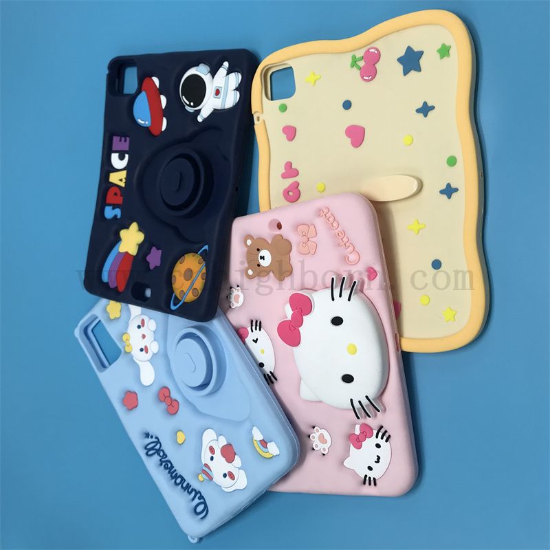 Customized Soft Pad Shell gelbe süßes Muster Silikon Gummi -Schutzhülle 