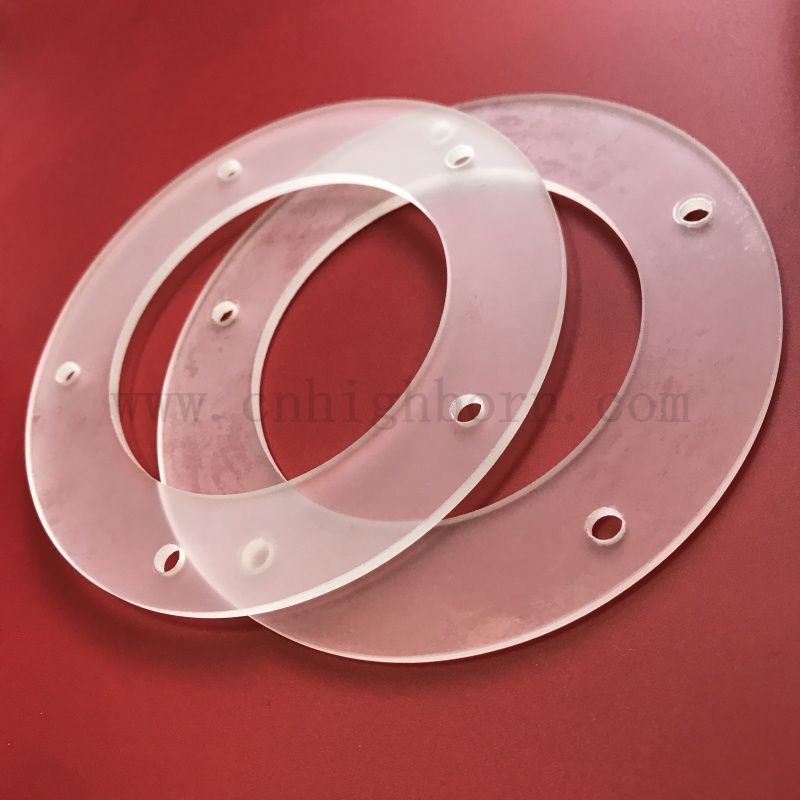 Customized Frosty Quarzglasflansch mit Loch zum Erhitzen 