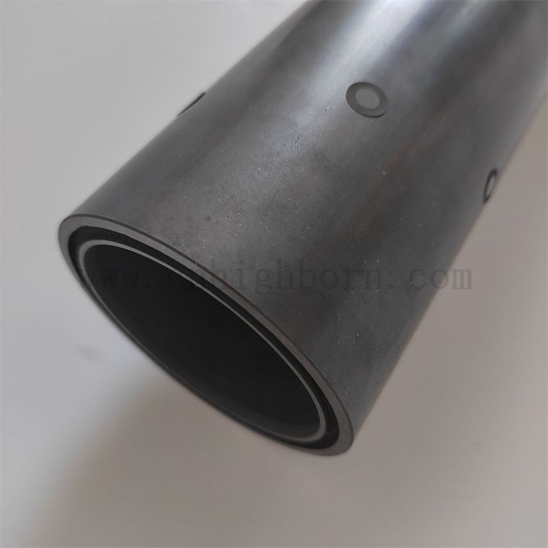 Customisierte hochtemperaturbeständige Siliziumkarbid -Keramik -Rohr -Staubzubehör für Industrieofen