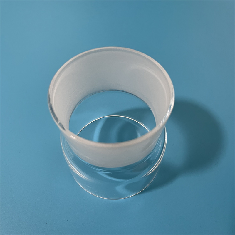 Customisierte transparente Form Quarzglasröhre mit gefrostetem Mund