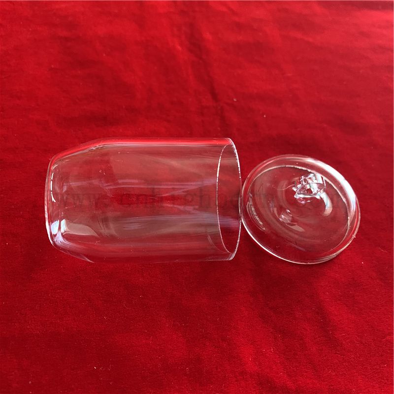 Hoher Korrosionsbeständigkeit transparenter Quarzglas Tiegel mit Deckel