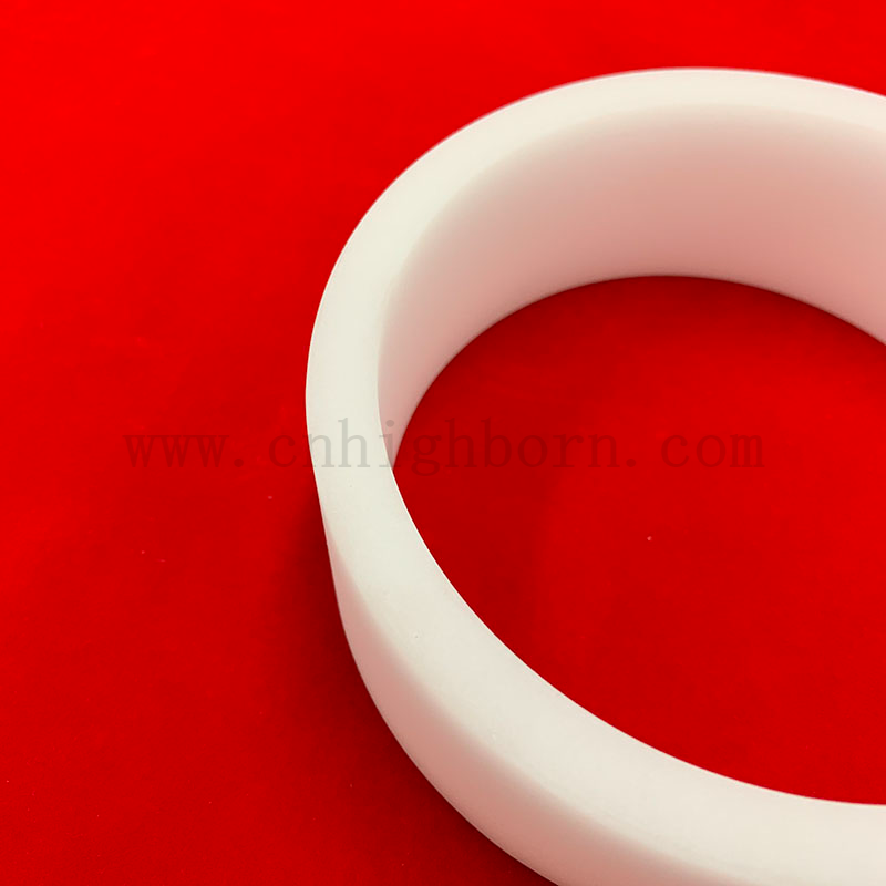 Milchky weiß rund geschmolzene Kieselquarz -Rohr -Vakuumflansch