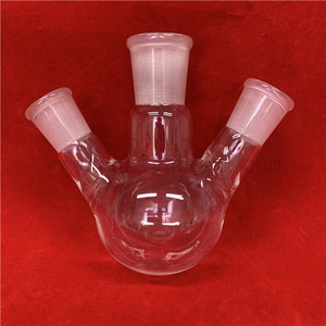 Labortests Maßgeschneiderter Dreihalskolben aus klarem Borosilikatglas