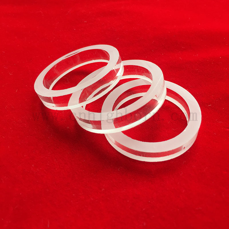 Klare geschnittene UV -Lampe Fusion Silica Quarzglasflansch