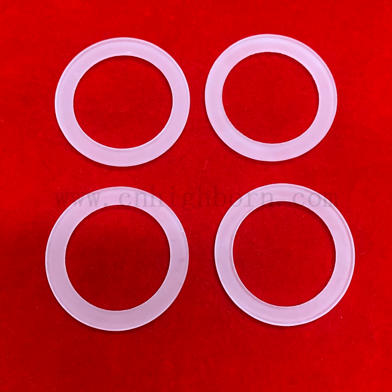 Maßgeschneiderte hitzebeständige gefrostete undurchsichtige, geschmolzene Kieselsäure -Quarzglasflansch