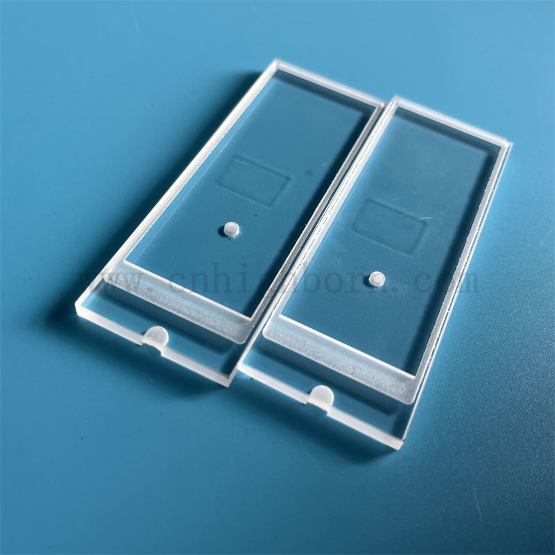 Tiefe verarbeitende rechteckige klare Quarzglasplatte mit Laserbohrung