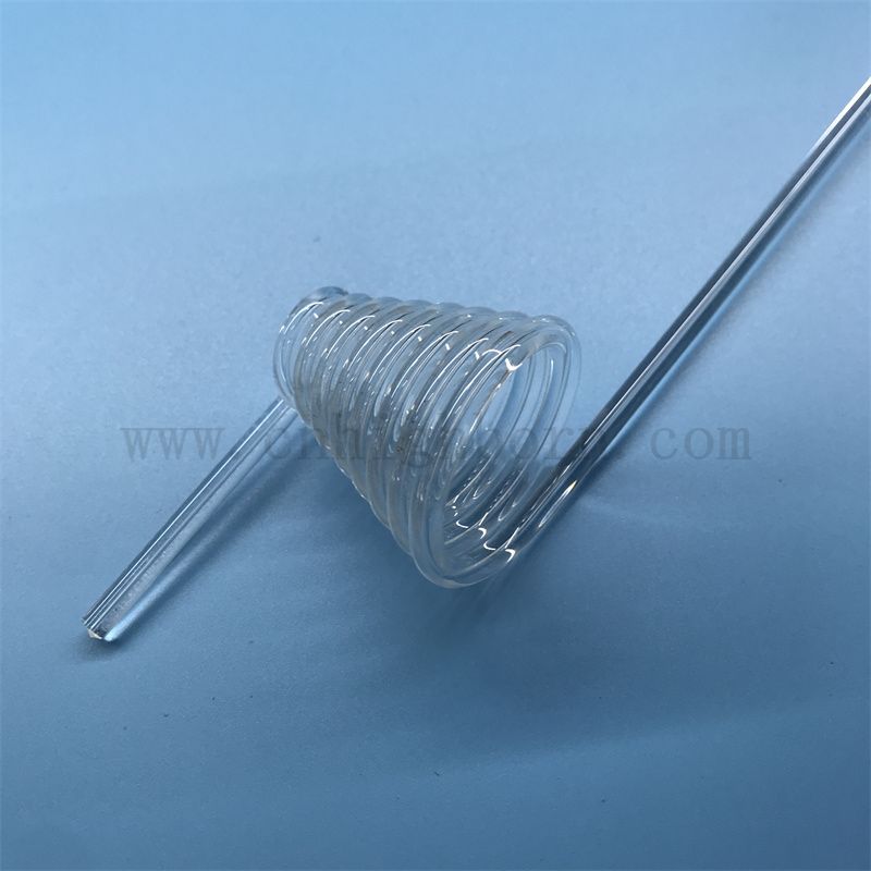 Wärmewiderstand klar maßgeschneiderte helikale Quarzfusekieselglasrohr