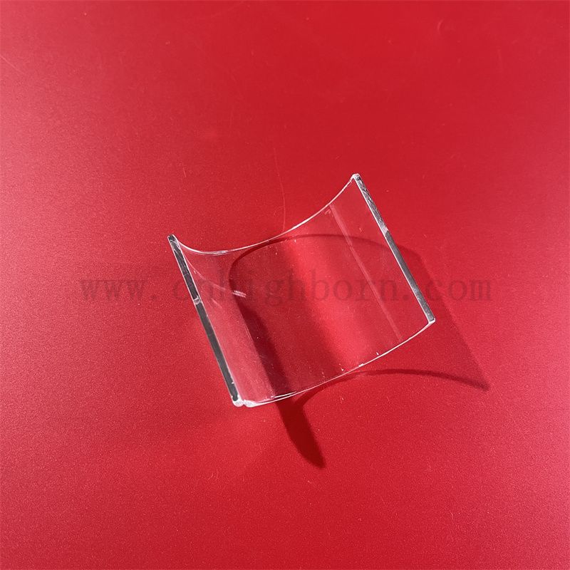 Hochreinheit transparent halbe runde Glasbogenquarzblatt 
