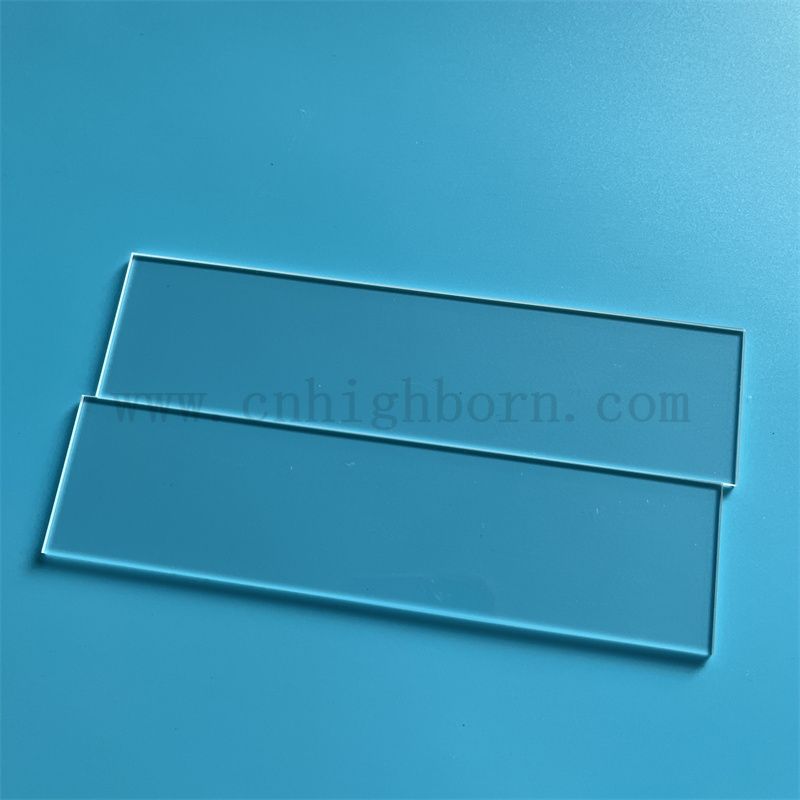 Hochreinheit Rechteck klare polierte geschmolzene Silica -Glasscheibe für UV