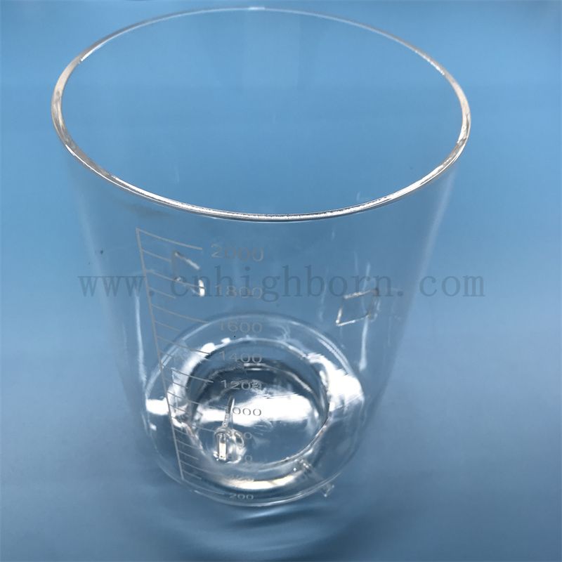  Customized Form Wärmewiderstand transparent Silica Quarzglasgefäß