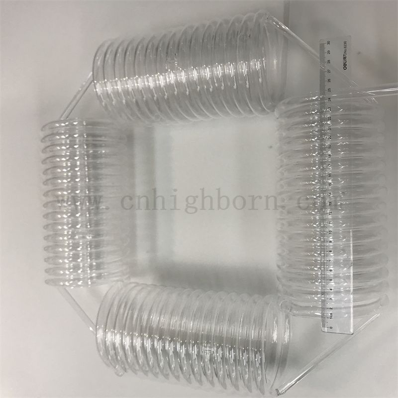Customized Transparent Fused Silica Flame Polz Quarzglas Spiralrohr