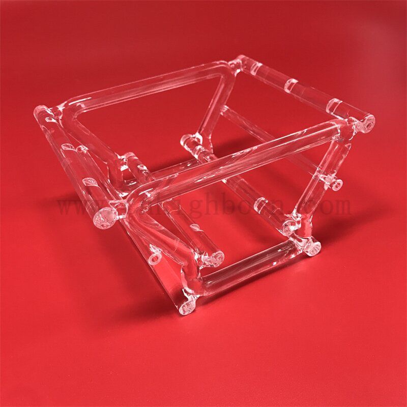 Customisierte transparente hitzebeständige geschmolzene Silica Quarzglasboot