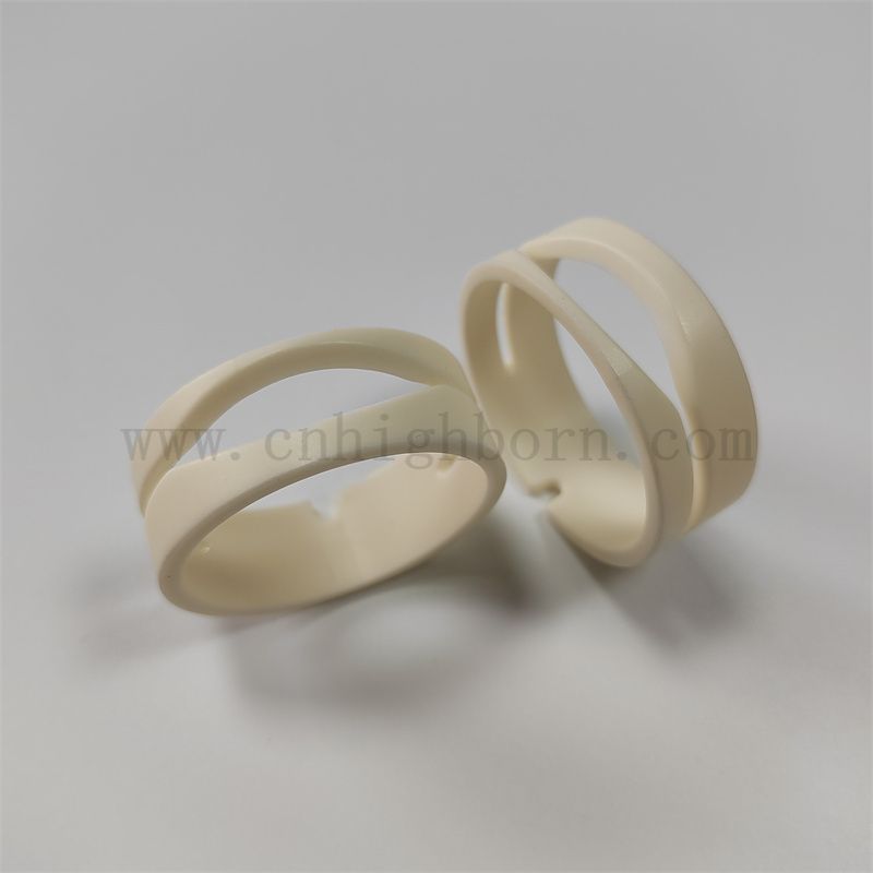 Customized Wear Resistenz Alumina 95 99% AL2O3 Keramikabstandshalter Ring Alumina Teil