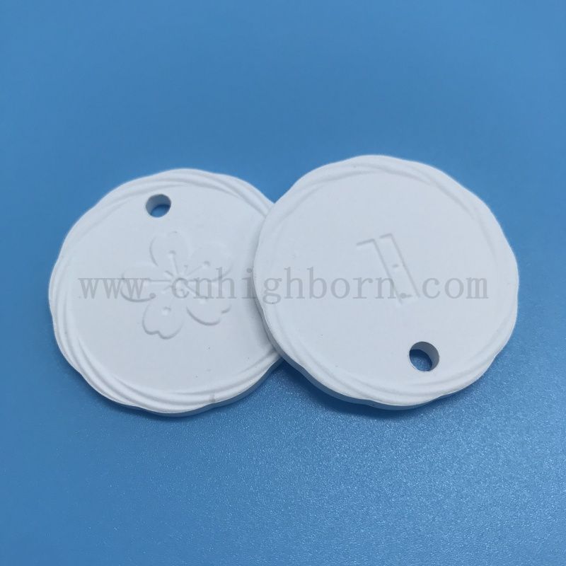 Doppelseitiger Logo-Ton, poröse Keramik-Duftstein-Aromadiffusor-Hängeplatte