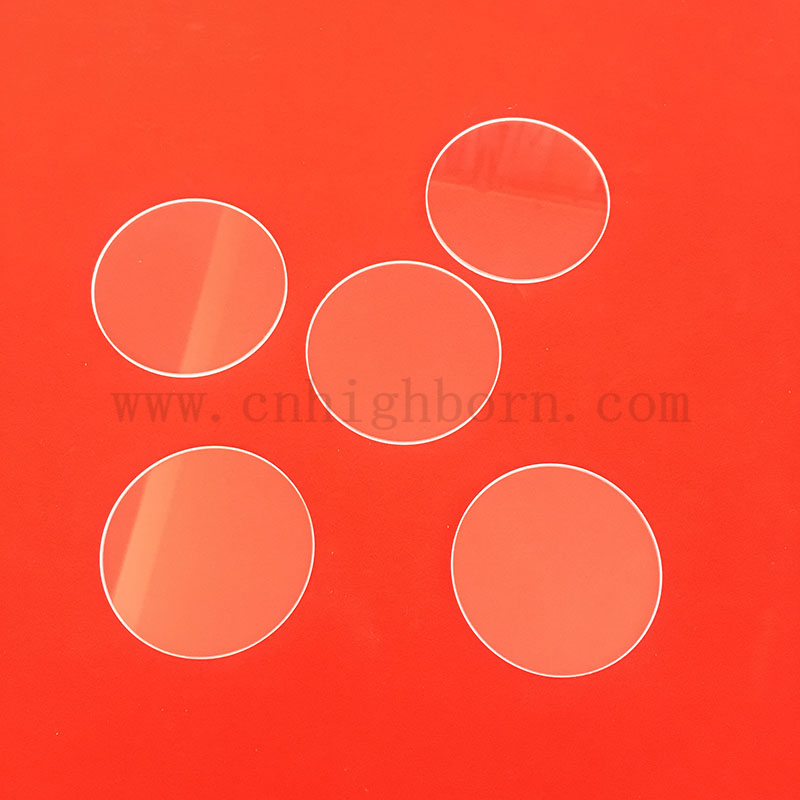 Runde transparente Silica Quarzglasscheibe für Wärmebeobachtungsfenster