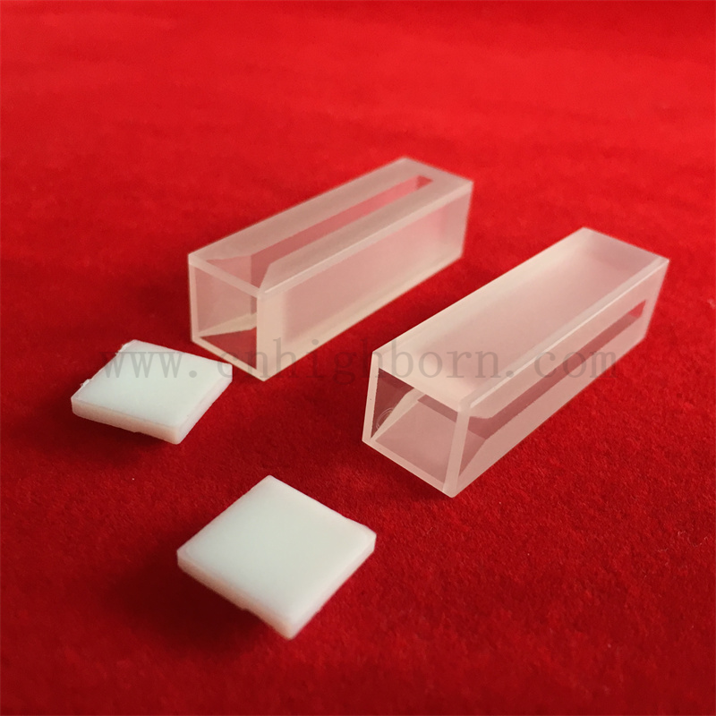 Labor Verbrauchsmaterial Standard Q254 Quarzglaskluvette Mikrozelle mit gefrosteten Wänden und Deckel