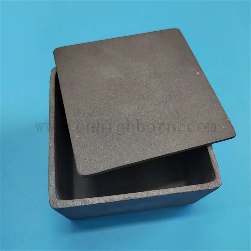 Hochtemperaturbeständiges Siliziumkarbid Crucible Sic Sic Ceramic Teil mit Deckel