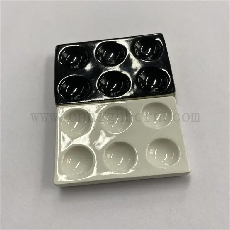 Gewohnte glasierte quadratische Laborporzellankuvette Keramik Spülpolster