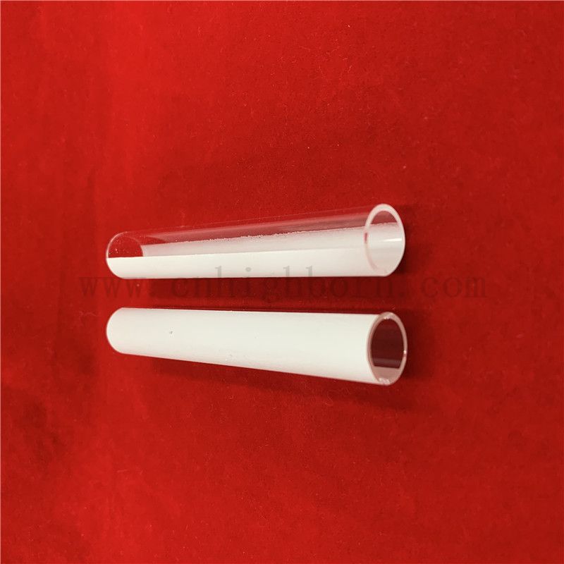 Maßgeschneiderte Wärmewiderstand halb beschichtet mit Keramikverschmutzung Silica Quarzglasrohr