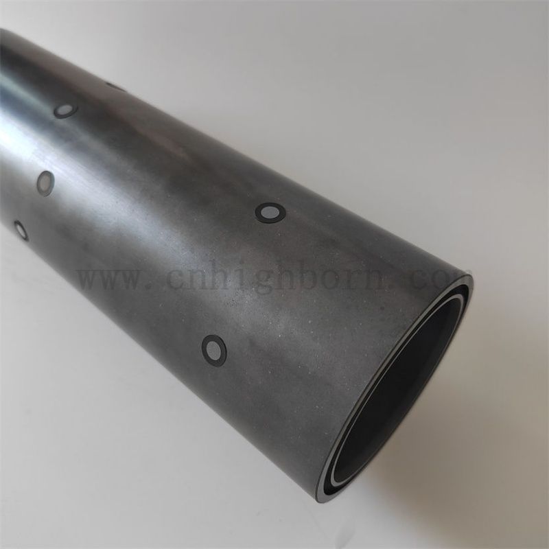 Customisierte hochtemperaturbeständige Siliziumkarbid -Keramik -Rohr -Staubzubehör für Industrieofen