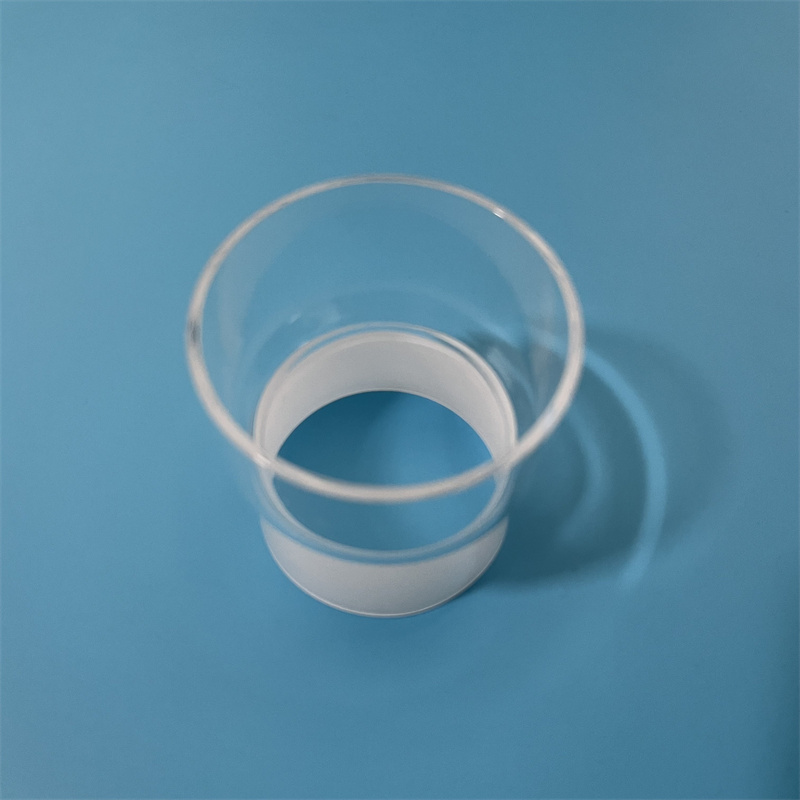 Customisierte transparente Form Quarzglasröhre mit gefrostetem Mund