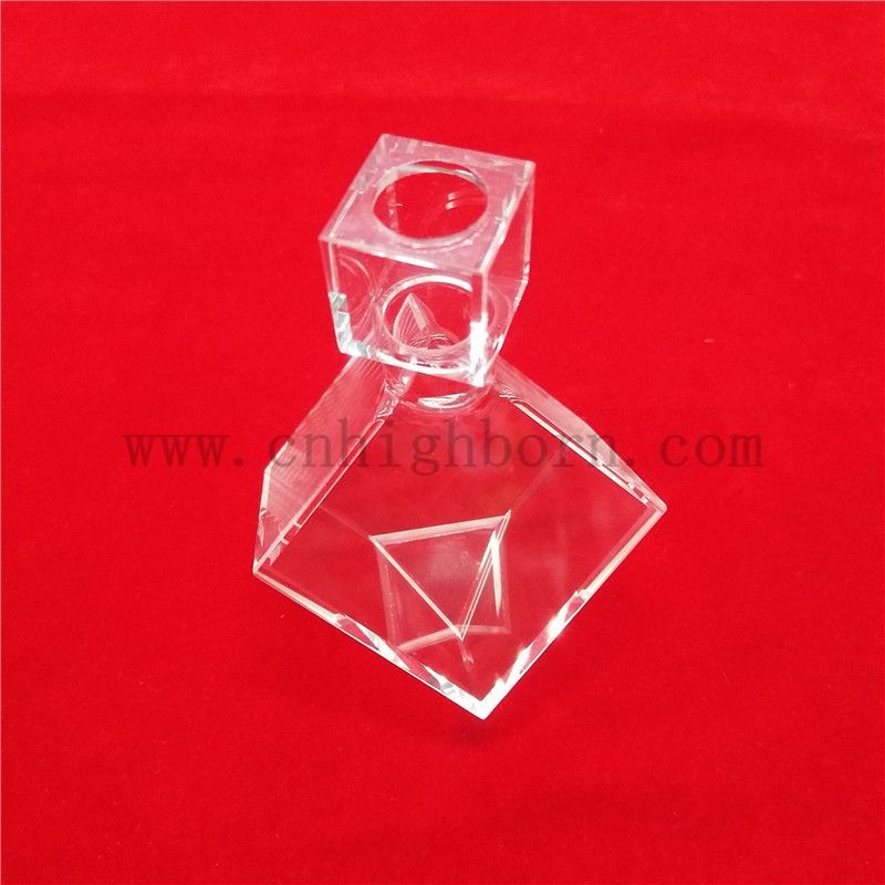 Hochkorrosionswiderstand optische Getriebe Quarzglasspektrophotometer -Küvette für Labor