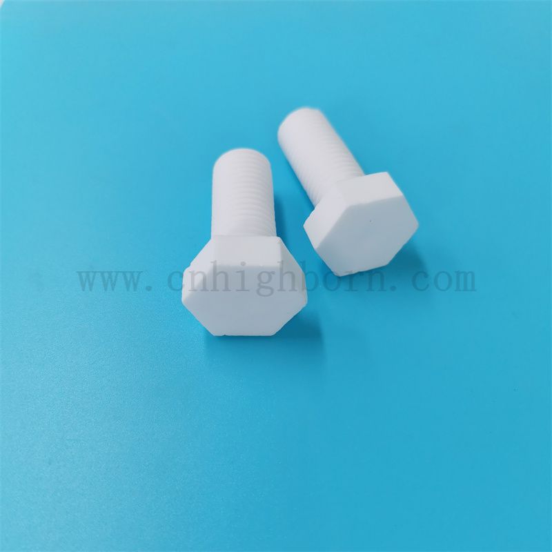 Customized 95% Aluminiumoxidkeramik -Isolierung Bolzenmutter M10 Al2O3 Schraube