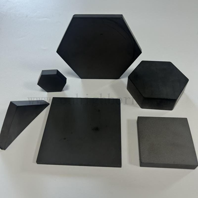 Customisierte hohe Härte Borkarbid hexagonales Schutzblatt B4C -Keramikplatte