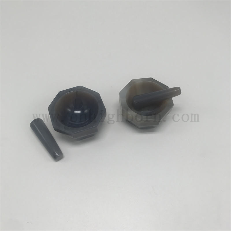 Hohe Härte natürlicher Achatmörser und Stößel für Labor- und Pharmaschleife