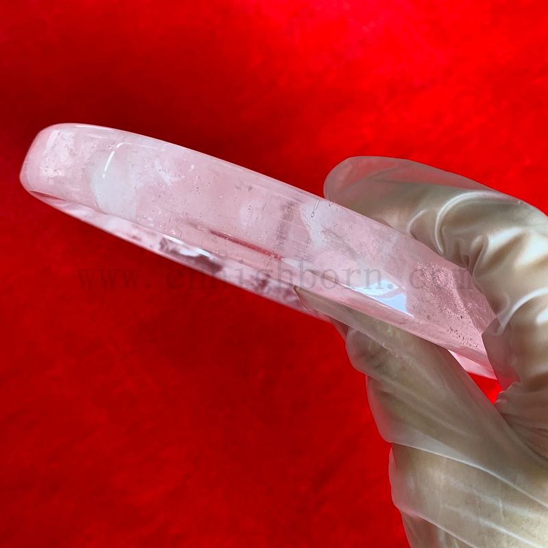 Runde Grillquarz Kristall Backglasplatte Schneequarzplatte