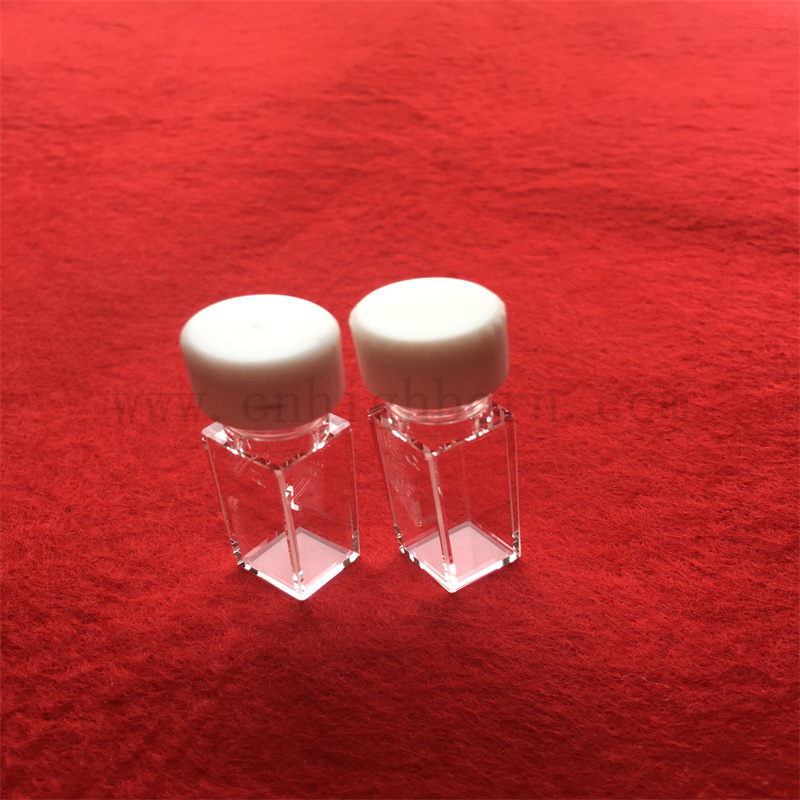 Standard Colorimeter Cuvette Clear Quartz Fluoreszenzglaskluvette mit Schraubenabdeckung