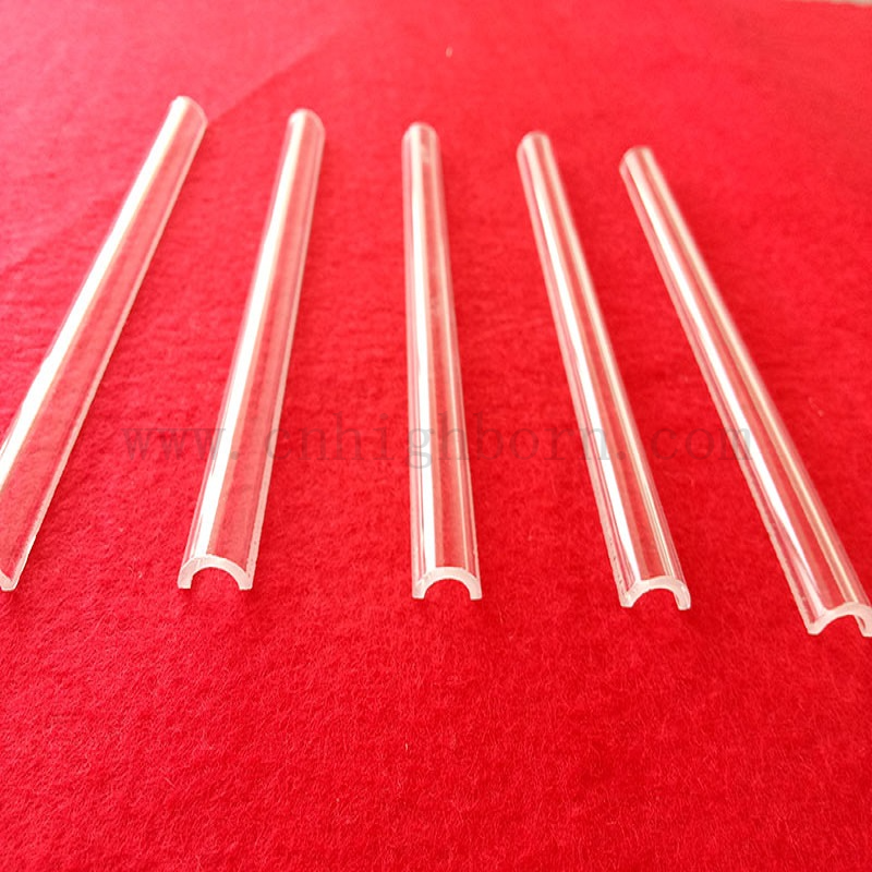 Customized Quartz Halbrohr -Lichtbogenplatte Fusions Silica Bogenplatte