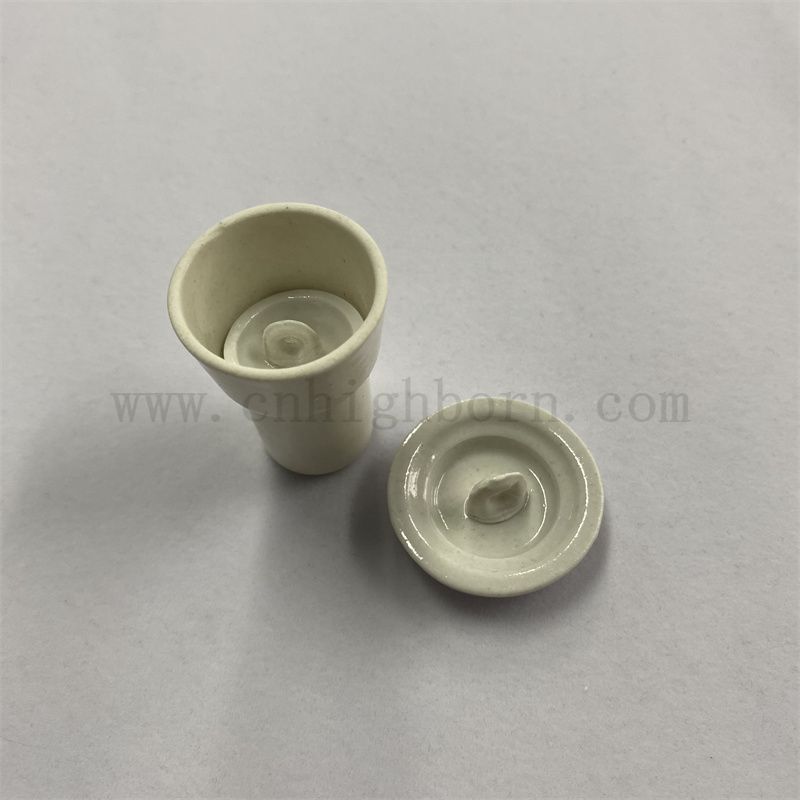 Al2o3 Porzellan Doppelschicht Tiegel für die Kohlenstoffanalyse Aluminiumoxid Keramik -Topf