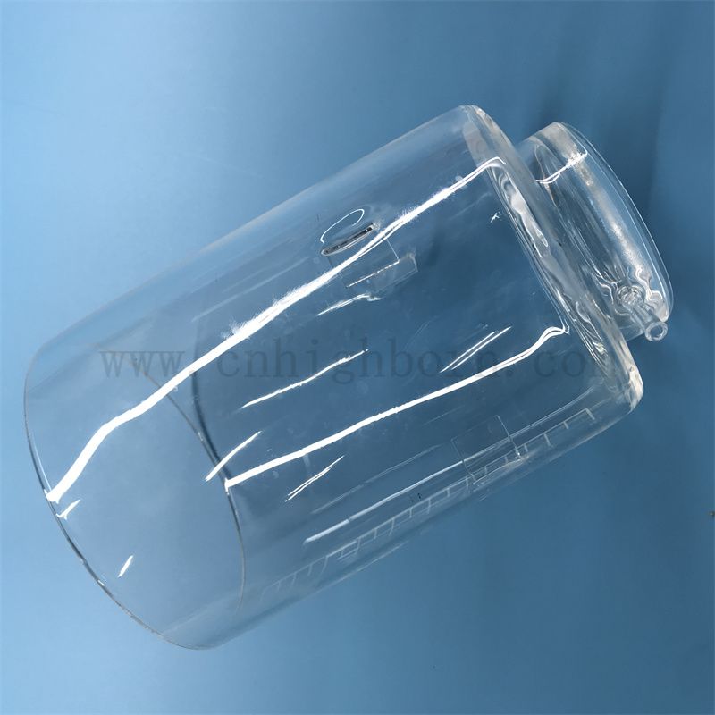  Customized Form Wärmewiderstand transparent Silica Quarzglasgefäß