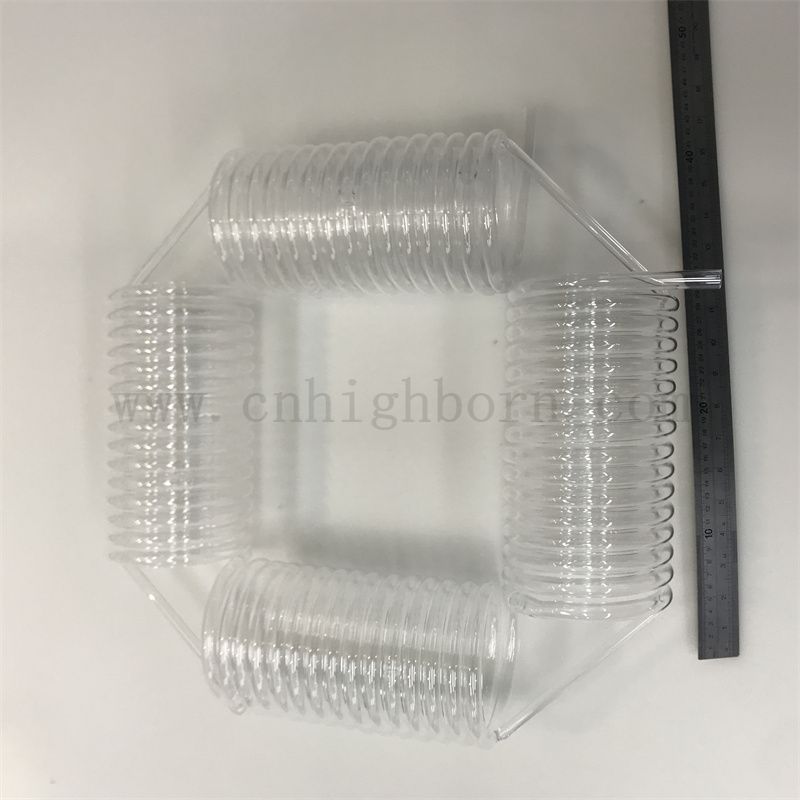 Customized Transparent Fused Silica Flame Polz Quarzglas Spiralrohr