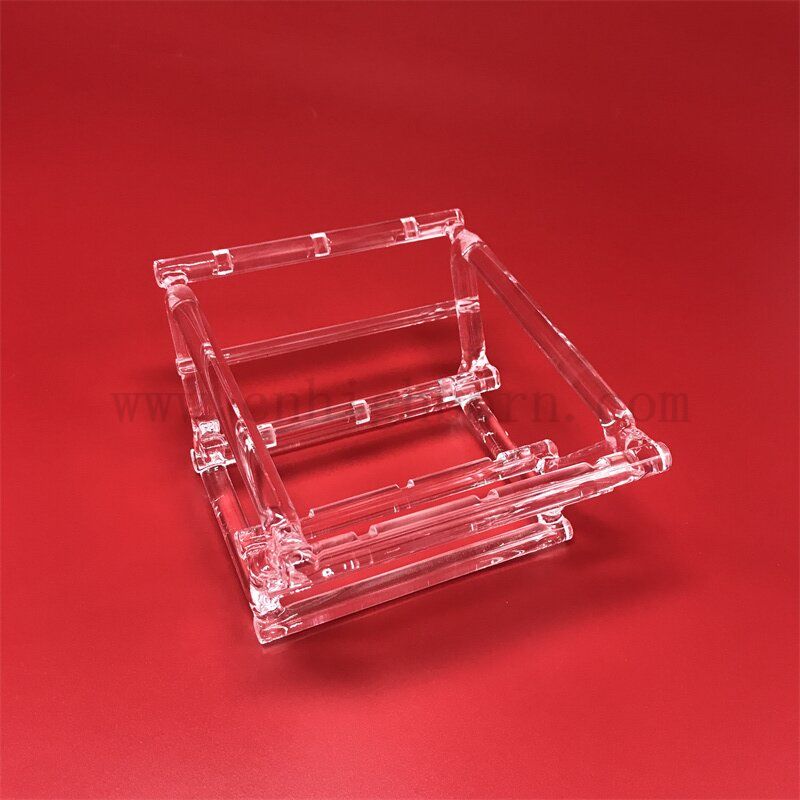 Customisierte transparente hitzebeständige geschmolzene Silica Quarzglasboot