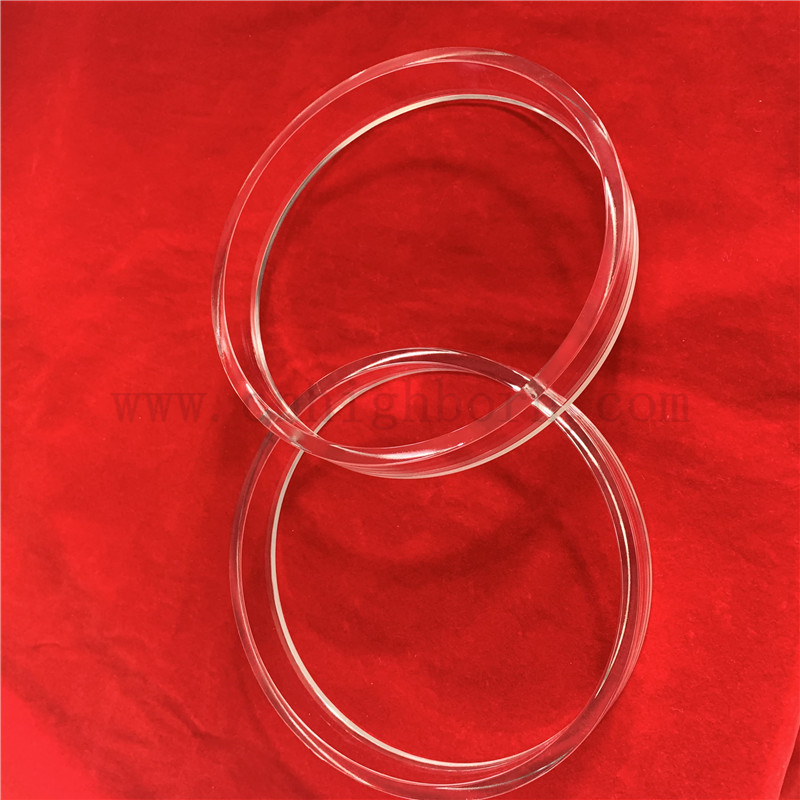 Großgröße transparent angepasste Quarzglasflansch Quarzring