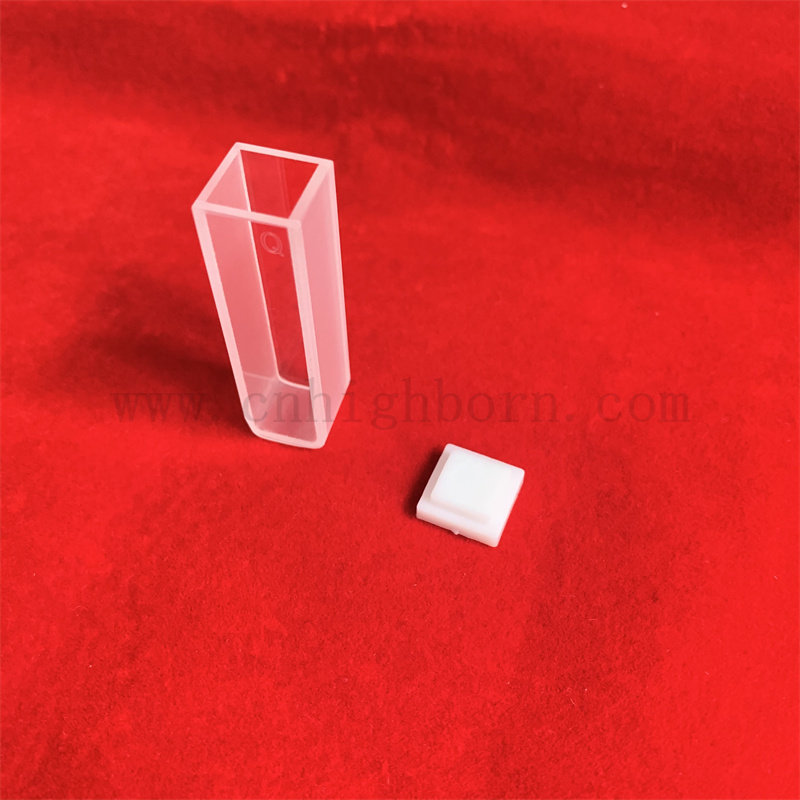 Labor rund unten Standard Q104 optische Glasflusszelle 3,5 ml Spektrophotometer Quarzglas Cuvette