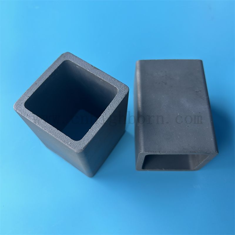 Isolator Siliziumkohlenhöckel Quadratrohr hohe Härte Reaktion Sinter SIC -Keramikrohr