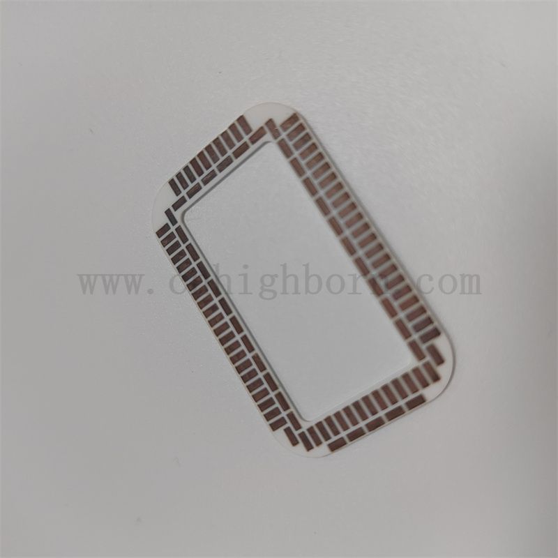 Customized 96% Aluminiumoxid -Keramikblech Aluminiumoxid -DPC -Substrat mit Metall für einen Stromkreis